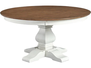 T79-60RT/T52-14B-30 VISTA 60" ROUND TABLE HICKORY/SHELL