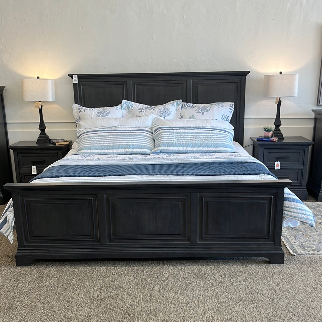 BD105-301KH/301KF/301KR SUMMIT KING PANEL BED HEATHER GRAY