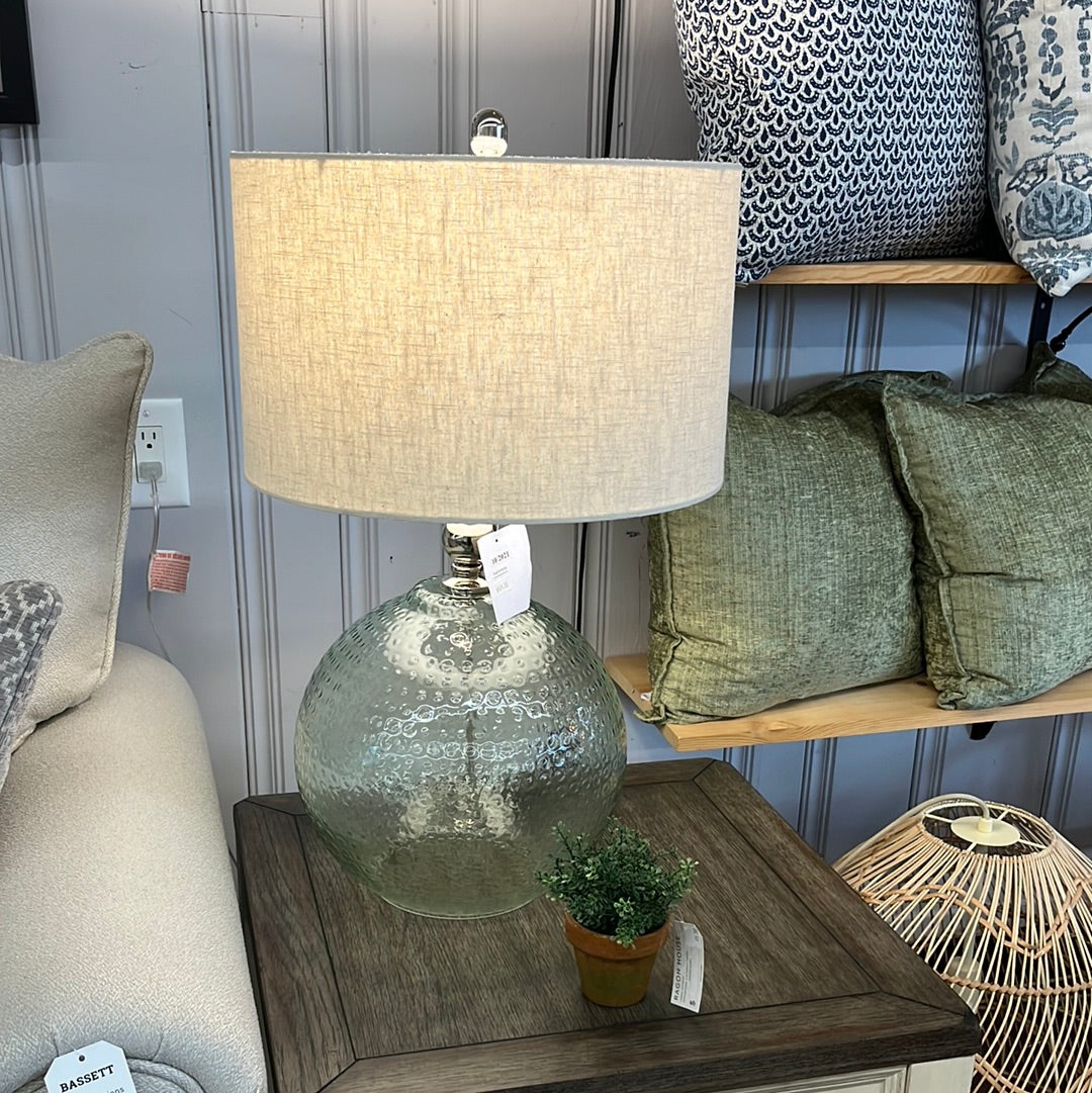 710102 TRUDY TABLE LAMP GREEN GLASS
