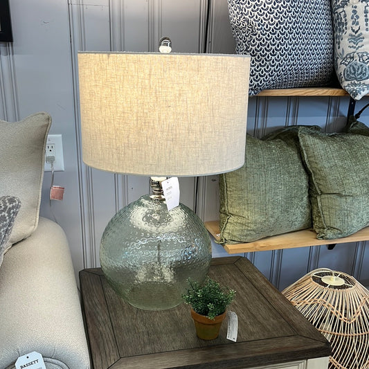 710102 TRUDY TABLE LAMP GREEN GLASS