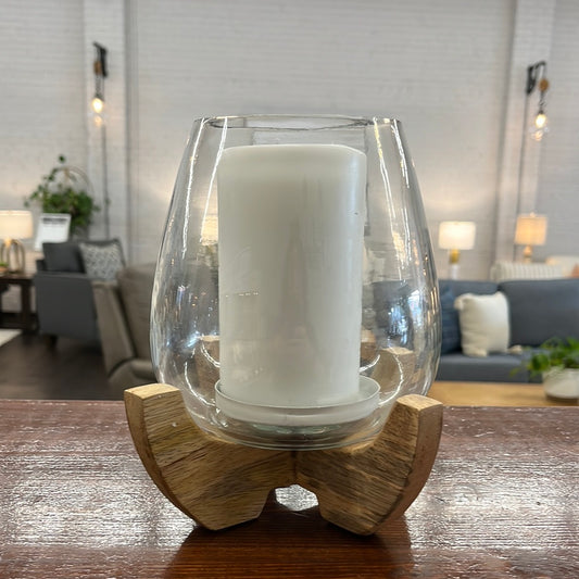 A2C00200LC LARGE CANDLE VOTIVES WITH WOODEN STAND